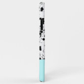 Dalmatische Print met Agua Blue Aangepaste Naam Case-Mate iPhone Case (Achterkant/rechts)
