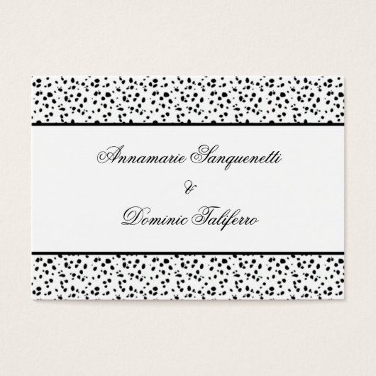 Dalmatische Print Sla de datum op Visitekaartje (Voorkant)