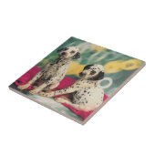 Dalmatische Puppies Tegeltje (Zijkant)