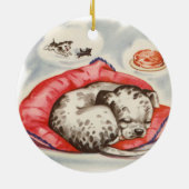 Dalmatische Puppy Dromen Keramisch Ornament (Achterkant)