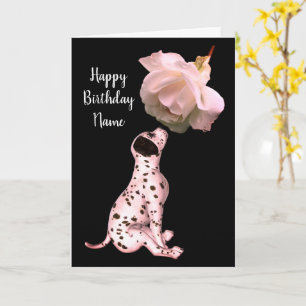 Dalmatische puppy en Roos personaliseren de Kaart 