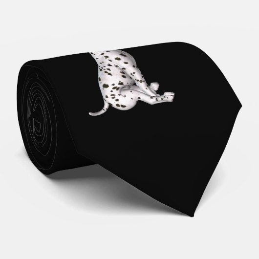 Dalmatische puppy en witte roze stropdas (Opgerold)