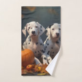 Dalmatische Puppy Herfst Delight Pompoen Bad Handdoek (Handdoek)