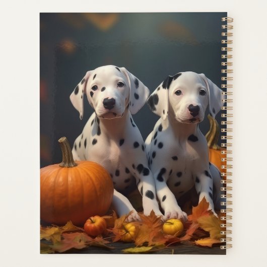 Dalmatische Puppy Herfst Delight Pompoen Planner (Achterkant)
