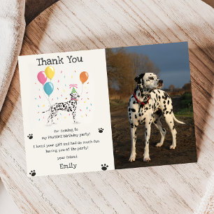 Dalmatische Puppy Hond Verjaardag Bedankt Kaart Fo