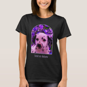 Dalmatische Puppy Iris Bloemen Hond Kunst T-shirt
