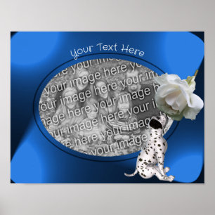 Dalmatische Puppy Roos Lijst Creëer Uw eigen foto Poster