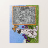 Dalmatische Puppy Vlinder Schilderij Voeg je foto  Legpuzzel (Verticaal)