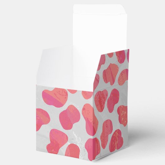 Dalmatische roze en witte afdrukken bedankdoosjes (Geopend)