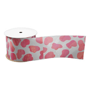 Dalmatische roze en witte afdrukken lint