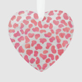 Dalmatische roze en witte afdrukken ornament (voorkant)