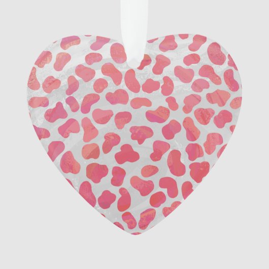 Dalmatische roze en witte afdrukken ornament (voorkant)