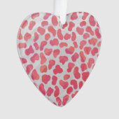 Dalmatische roze en witte afdrukken ornament (voorkant)