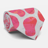 Dalmatische roze en witte afdrukken stropdas (Opgerold)