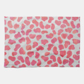 Dalmatische roze en witte afdrukken theedoek (Horizontaal)