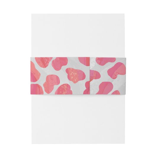 Dalmatische roze en witte afdrukken uitnodigingen wikkel (Achterkant Voorbeeld)