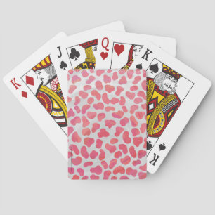 Dalmatische Roze en Witte Print Speelkaarten