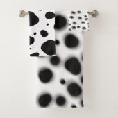 Dalmatische schattige zwart-witte stippen dierenpr bad handdoek (Insitu)