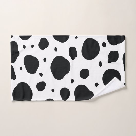 Dalmatische schattige zwart-witte stippen dierenpr bad handdoek (Handdoek)