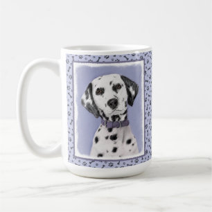 Dalmatische schilderijen - Kute Original Dog Art Koffiemok