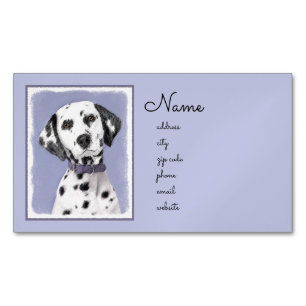 Dalmatische schilderijen - Kute Original Dog Art Magnetisch Visitekaartje