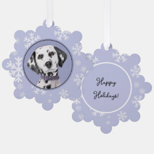 Dalmatische schilderijen - Kute Original Dog Art Ornament Kaart