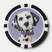 Dalmatische schilderijen - Kute Original Dog Art Poker Chips (Voorkant)