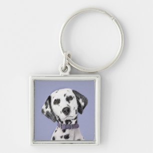Dalmatische schilderijen - Kute Original Dog Art Sleutelhanger