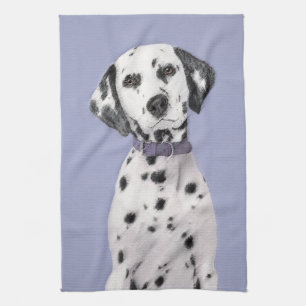 Dalmatische schilderijen - Kute Original Dog Art Theedoek