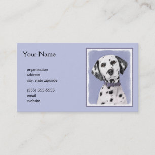 Dalmatische schilderijen - Kute Original Dog Art Visitekaartje