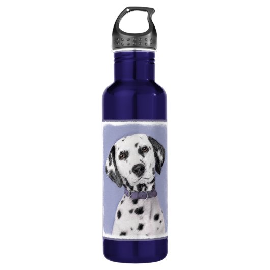 Dalmatische schilderijen - Kute Original Dog Art Waterfles (Voorkant)
