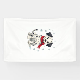 Dalmatische Sneeuw Fun Spandoek