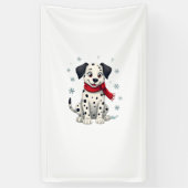 Dalmatische Sneeuw Fun Spandoek (Verticaal)