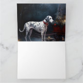 Dalmatische Sneeuw Slede Kerst Decoratie Kaart (Binnen)