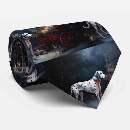 Dalmatische Sneeuwslee Kerstdecoratie Stropdas (Opgerold)