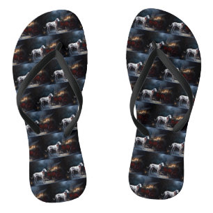 Dalmatische Sneeuwslee Kerstdecoratie Teenslippers