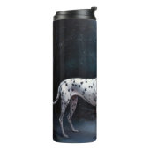 Dalmatische Sneeuwslee Kerstdecoratie Thermosbeker (Gedraaid links)