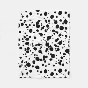 Dalmatische Spots zwart wit. Modern. Vruchtdieren  Fleece Deken