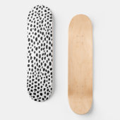 Dalmatische Spots (zwart/wit) Skateboard (Voorkant)