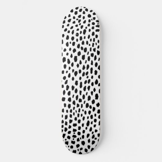 Dalmatische Spots (zwart/wit) Skateboard (Voorkant)