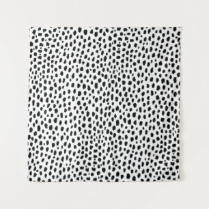 Dalmatische Spots (zwart/wit) Wandkleed