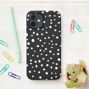 Dalmatische Stippen, Dalmatische spots, zwart-wit iPhone 12 Hoesje