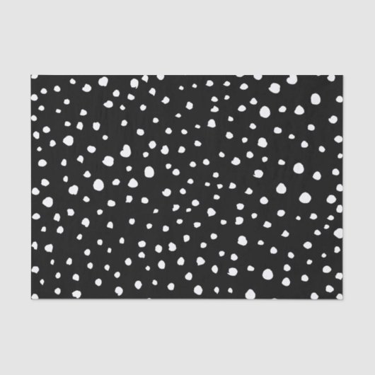 Dalmatische Stippen, Dalmatische spots, zwart-wit Tissuepapier (Voorkant)