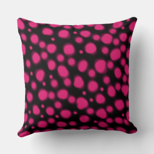 Dalmatische stippen Dierenprint Roze en Zwarte Vle Kussen