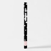 Dalmatische Stippen, Vlekken, Zwart-wit, Jouw naam iPhone Hoesje (Linkerkant)