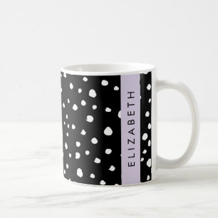 Dalmatische Stippen, Vlekken, Zwart-wit, Jouw naam Koffiemok