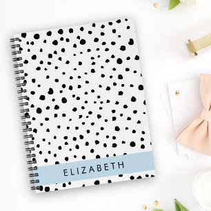 Dalmatische Stippen, Vlekken, Zwart-wit, Jouw naam Notitieboek