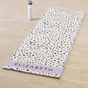 Dalmatische Stippen, Vlekken, Zwart-wit, Jouw naam Yogamat