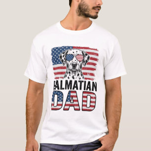 Dalmatische Vader Patriottisch Vintage Hond Shirt