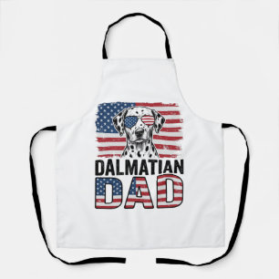 Dalmatische Vader Patriottisch Vintage Hond Shirt Schort